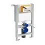 Mid Height Concealed Cistern Wall Frame with Chrome Plated Push Button