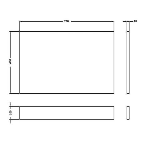 Austin 750mm Grey Avola End Bath Panel