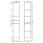 Austin 300mm White Gloss Tall Storage Unit
