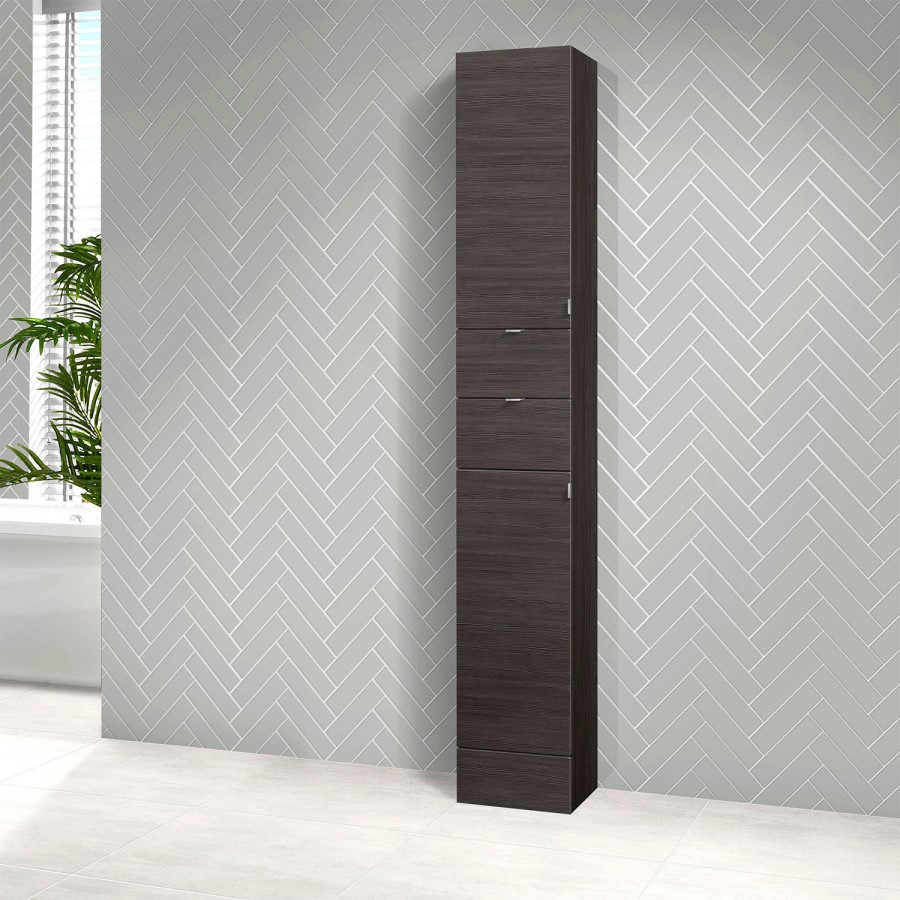 300mm Grey Avola Tall Boy Storage Unit - Austin