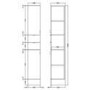 300mm Grey Avola Tall Boy Storage Unit - Austin