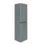 GRADE A1 - 1400mm Light Grey Gloss Wall Hung Tall Boy Storage Unit - Portland