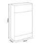 GRADE A1 - 500mm Light Grey Gloss WC Toilet Unit - Portland