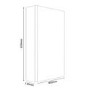 400mm Dark Grey Gloss Wall Hung Mirrored Single Door Cabinet - Portland