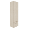 Light Wood Effect Wall Mounted Tall Bathroom Cabinet 400mm - Boston
