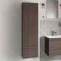 GRADE A1 - 400mm Wall Mounted 2 Door Storage Unit Dark Oak - Boston