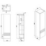 GRADE A1 - 400mm Wall Mounted 2 Door Storage Unit Dark Oak - Boston