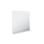 GRADE A2 - Rectangular Oak Mirror With Shelf 650 x 600mm - Boston