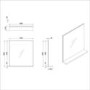 GRADE A2 - Rectangular Oak Mirror With Shelf 650 x 600mm - Boston