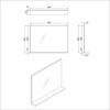 Rectangular Oak Mirror With Shelf 650 x 900mm - Boston