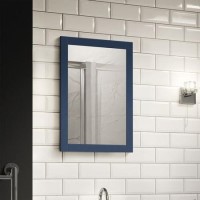 500 x 700mm Indigo Blue Framed Mirror - Nottingham 