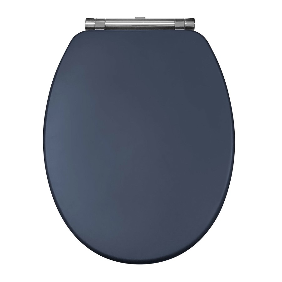 Nottingham Indigo Blue Wooden Toilet Seat - High & Low Level Toilets