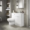 Austin Right Hand White Gloss Combination Unit with Santorini Back to Wall Toilet