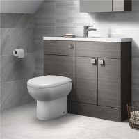 Austin Grey Avola Cloakroom Combination Unit with Santorini back to wall toilet