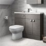 Austin Grey Avola Cloakroom Combination Unit with Santorini back to wall toilet