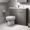 Austin Grey Avola Cloakroom Combination Unit with Santorini back to wall toilet