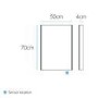 Fusion 50 Illuminated Mirror 700 (H) 500 (W)	