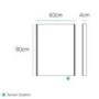 Fusion 60 Illuminated Mirror 800 H 600 W