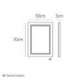 50 Illuminated Mirror 700 H 500 W - Clarity Range