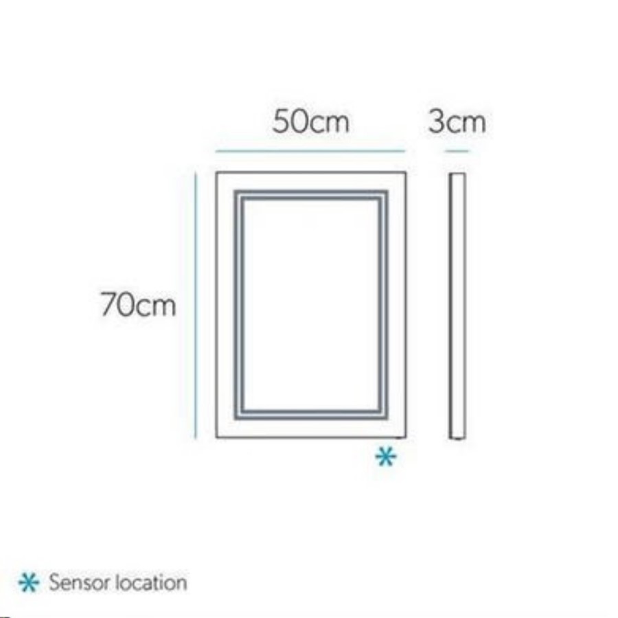 50 Illuminated Mirror 700 H 500 W - Clarity Range