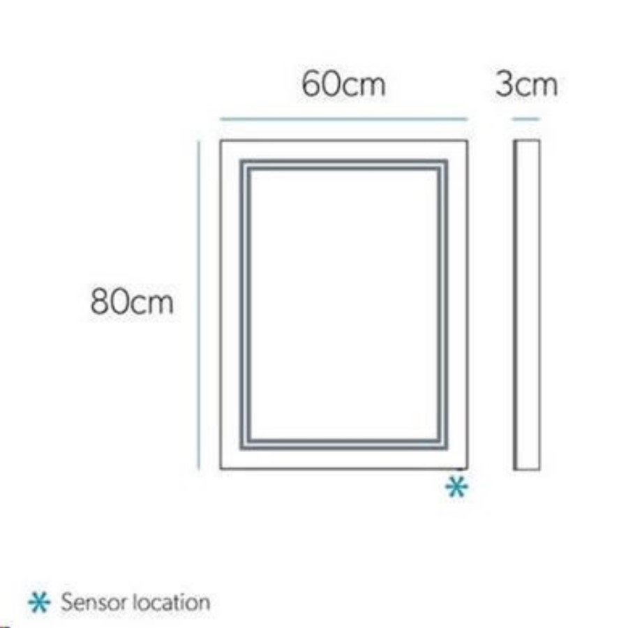 80 Illuminated Mirror 600 H 800 W - Clarity Range