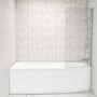 Brooklyn Spacesaver Right Hand Shower Bath with Shower Screen - 1690 x 690mm