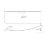 GRADE A2 - 1555 x 750 x 580 Brooklyn Space Saver Bath Front Panel