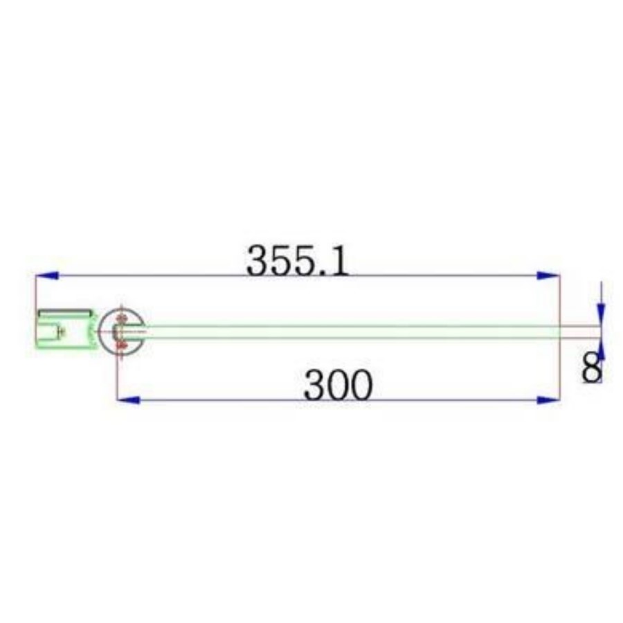 300mm Smoked Glass Return Panel - Neptune