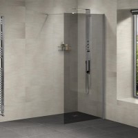 Neptune 900 Smoked Glass Wetroom Screen