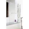 Straight Top Hinged 1435 x 1005 Double Bath Screen with Towel Rail 6mm