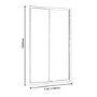 1200mm Sliding Shower Door - 6mm Glass - Pacific Range