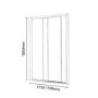 Premier Ella 1200mm Sliding Shower Door - 5mm Thick Glass