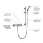 Mira Coda Pro EV Chrome Mixer Shower