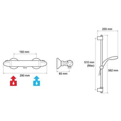 Mira Coda Pro EV Chrome Mixer Shower