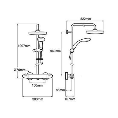 Mira Coda Pro ERD Chrome Mixer Shower