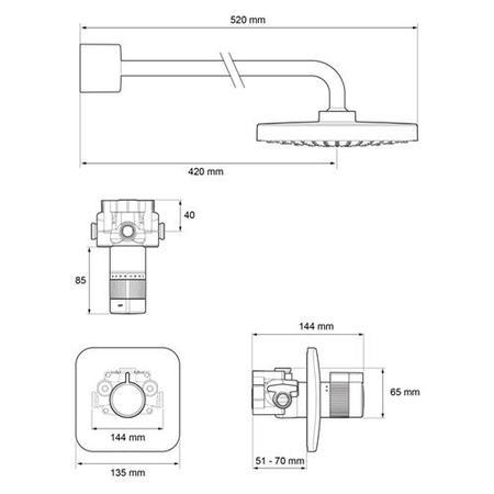 Mira Adept BIR Chrome Mixer Shower