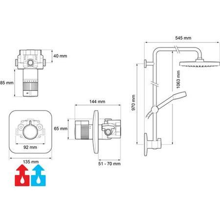 Mira Adept BRD Chrome Mixer Shower