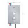 Mira Galena 9.8 kW Metallic Silver Electric Shower