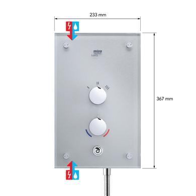 Mira Galena 9.8 kW Metallic Silver Electric Shower