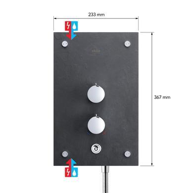 Mira Galena 9.8 kW Slate with Citrus Fittings Electric Shower