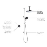 Mira Platinum Dual Outlet HP/Combi Ceiling-Fed Digital Mixer Shower