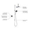 Mira Platinum Dual Outlet Pumped Ceiling-Fed Digital Mixer Shower
