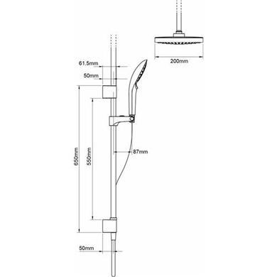 Mira Mode Dual Outlet Shower HP/Combi Ceiling-Fed Digital Mixer Shower