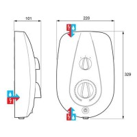 Mira Vie Chrome 10.8 kW Electric Shower