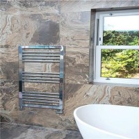 Genoa 900 x 500 Chrome Towel Rail