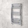 Genoa 900 x 500 Chrome Towel Rail