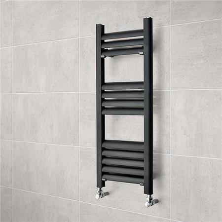 Venetian 800 x 300 Matt Black Aluminium Heated Towel Rail