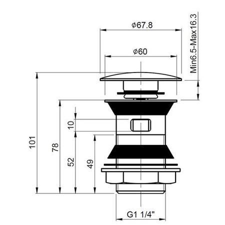 Premier Modern Push Button Basin Waste