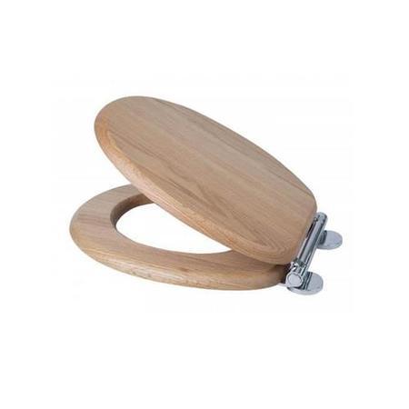 Flexi Fix Rutland Solid Oak Soft Close Toilet Seat