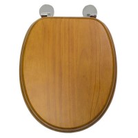 Flexi Fix Davos Antique Effect Solid Pine Toilet Seat